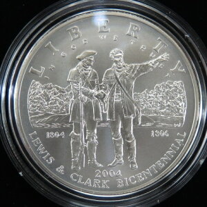 アメリカ ルイス・クラーク探検隊200年 1ドル プルーフ銀貨 2004年