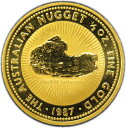 【純金】 オーストラリア ハンド・オブ・フェイス 50ドル金貨 1/2オンス(15.5g) 1987年 【金貨】