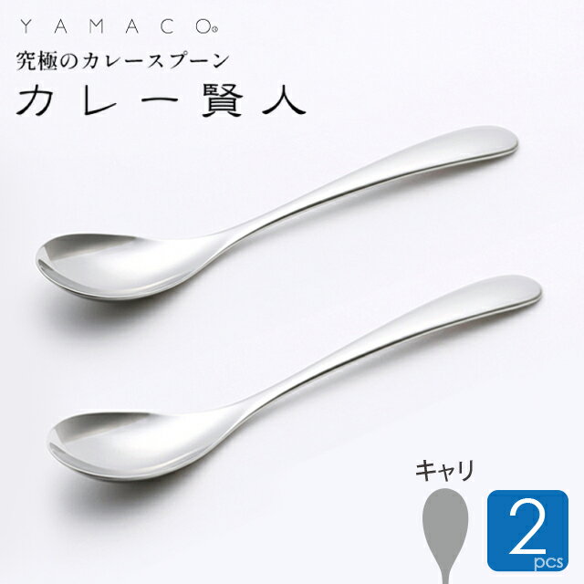 ヤマコ カトラリー カレースプーン 燕三条 キャリ 2本セット カレー専用スプーン 送料無料 カレー賢人 YAMACO ヤマコ ステンレス 山崎金属工業 カトラリー おしゃれ 日本製 食洗機対応 キャンプ 食器 カトラリーセット スプーン ペア 洋食器 プレゼント