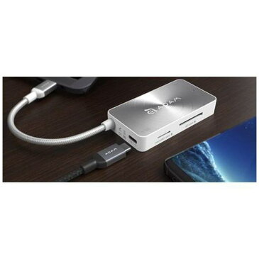 ADAM elements AAPADHPDC501SL USB Type-C コンボハブ (USB A x2／リーダーライター／PD) ADAM elements CASA Hub PDC501 Silver