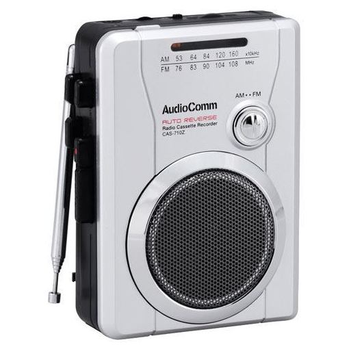 オーム電機 CAS-710Z AudioComm AM／FMラジオカセットレコーダー