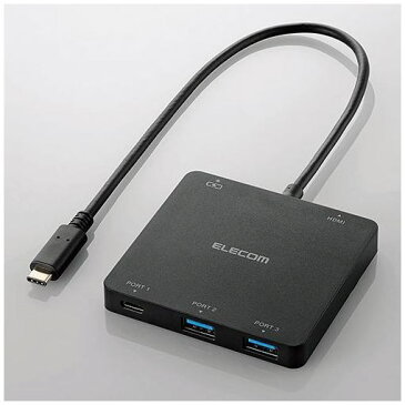 エレコム U3HC-DC03BBK USB Type-C搭載ドッキングステーション(PD対応) ブラック