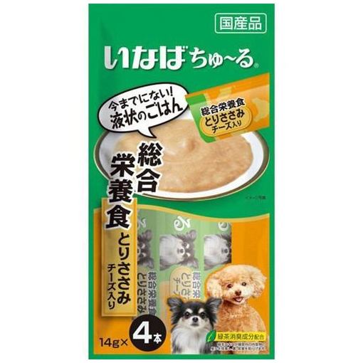 いなば ちゅーる 犬用総合栄養食とりささみチーズ入14g4本 [0611]