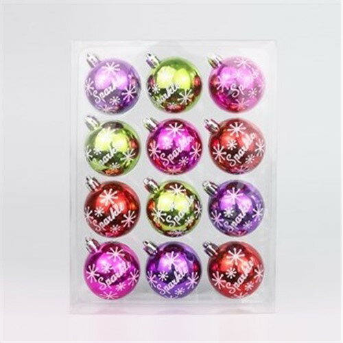 【在庫限り】クリスマスオーナメントボール12個セット デザイン