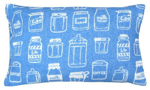 モリシタ(株) のびのびまくらカバー 幅広・抗菌防臭加工タイプ ボトルズ ブルー