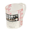 パール金属 ベジライブ 大きい目盛耐熱計量カップ CC−1052 クリア 200ml