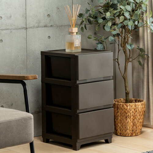 収納用品 デコニーシーヴォ 3段 ダークブラウン 1個のサムネイル