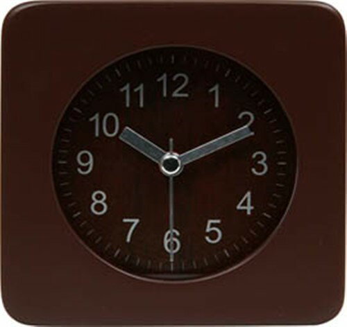 アラームクロック スクエア ブラウン