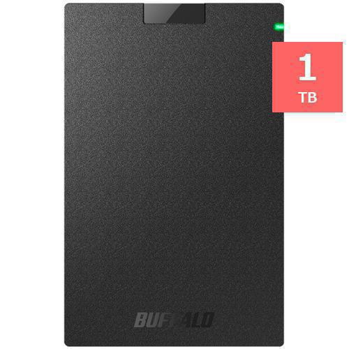 【個数：1個】HD-PGF1.0U3-BKA 直送 代引不可・他メーカー同梱不可 BUFFALO ポータブルHDD ブラック 1TB HDPGF1.0U3BKA