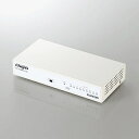 【推奨品】エレコム EHC-G08MN2-HJW 1000BASE-T対応 スイッチングハブ 8ポート メタル(ホワイト)