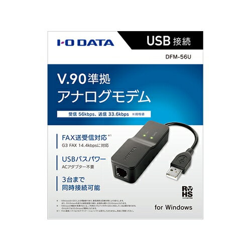 IOデータ DFM-56U V.90準拠 USB接続 アナログモデム 2