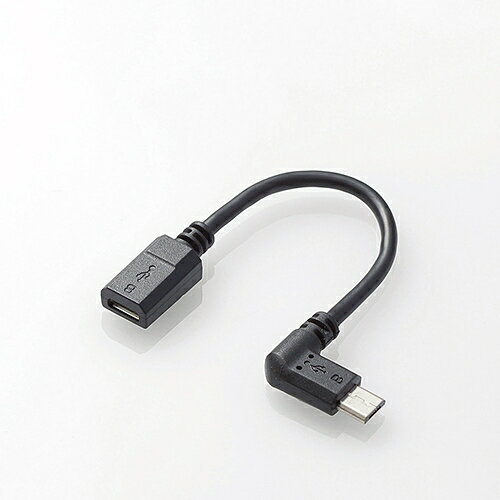 エレコム TB-MBFMBL01BK micro-USB L字変換ケーブル(左側接続タイプ) 0.1m エレコム TB-MBFMBL01BK micro-USB L字変換ケーブル(左側接続タイプ) 0.1m