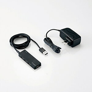 USBϥ 쥳 Ÿդ U2H-AN4SBK USB2.0ϥ ACץ ֥å