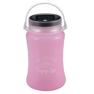 CAPTAIN STAG UK-4046 キャプテンスタッグ フローティングLEDランタン typeII ソーラー&USB充電式(ピンク)