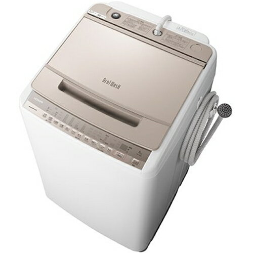 【無料長期保証】洗濯機 日立 8KG BW-V80F N 全自動洗濯機 ビートウォッシュ (洗濯・8kg) シャンパン