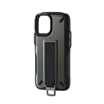 エレコム PM-A20ANESTTKH iPhone 12 mini ハイブリッドケース NESTOUT Trekking オリーブ