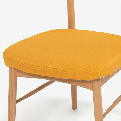 大塚家具 ダイニングチェア「ユノA」専用ファブリックカバー 布イエロー ※レッドオーク・ウォールナッ..