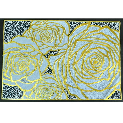 【在庫限り】パシフィックGLD LM72489 ランチョンマット2Pセット ゴールド＆ホワイト