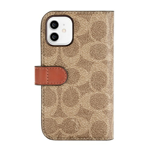 INCIPIO CIPH-072-SCKHK Coach - Folio Case for iPhone 12 mini [ Signature C Khaki ] カーキ