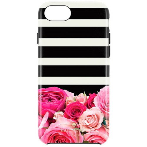 INCIPIO KSIPH-068-PRST kate spade new york - Hybrid Hardshell Case for iPhone SE （第2世代）／8／7 ブラック ボーダー 花柄