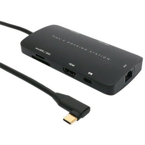 ミヨシ UDS-4K02P／BK Type-C ドッキングステーション 4K対応 USB PD付