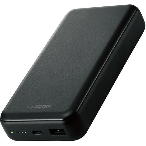 モバイルバッテリー（5000円程度） エレコム DE-C34-20000BK モバイルバッテリー 20000mAh USB Power Delivery準拠 20W USB-A出力1ポート USB-C入出力1ポート ブラック