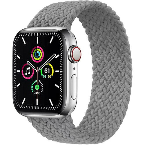 ロイヤルモンスター RM3804GL Apple Watch用編み込み伸縮バンド Mサイズ グレー