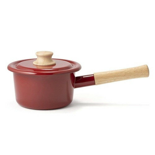 【在庫限り】富士ホーロー コットン 14cm ミルクパン ワインレッド Cotton(コットン) CTN-14M.WR