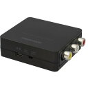 グリーンハウス GH-HCVA-RCA HDMI→コンポジットコンバーター ブラック発売日：2022年6月1日●特徴HDMI機器の画像や音声をRCA端子(コンポジット映像端子、アナログ音声端子)に変換し、出力するコンバーターです。給電用のケーブルとHDMIケーブル、RCAケーブルを接続するだけの簡単操作。●フルHD(1080p)に対応、高解像度映像も変換可能フルHD(1080p)の解像度に対応しており、対応機器の映像を480iに変換可能です。&nbsp;【仕様】入力端子：HDMI タイプ A端子 1系統出力端子：RCA端子 黄:コンポジット映像端子・白:アナログ音声端子規格：HDMI(Deep color対応)対応入力信号：480i、480p、720p、1080i、1080p対応出力信号：480i(720×480、NTSC)対応音声信号：リニアPCM 2チャンネル消費電力：5W外形寸法(W×D×H)：67.7×54.7×20.3mm重量：約32.4g素材：ABS保証期間：1年間RoHS対応：対応付属品：本体、USB給電ケーブル(100cm)、取扱説明書/保証書