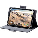 エレコム TB-08HPGFLBK タブレットケース カバー 汎用 7〜8.4インチ ソフトレザー 手帳型 フラップ マグネット ブラック