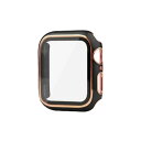 アール・エム RM-8190BKRG AppleWatch保護カバー ブラック×ローズゴールド RM8190BKRG(2)