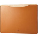 エレコム BM-IBSVM2213CA MacBook Pro / Air 13インチ 13.6インチ用 パソコンケース スリーブタイプ ソフトレザー キャメル