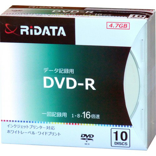 RiDATA D-R16X47G.PW10P SC B データ用DVD-R 5m
