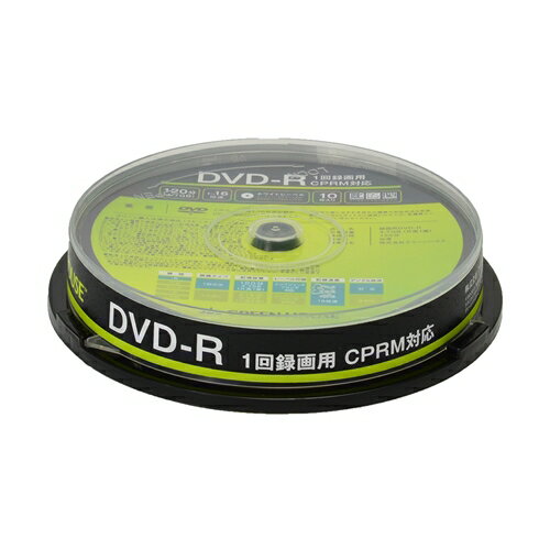 グリーンハウス GH-DVDRCA10 1回録画用DVD－R 10枚入りスピンドル