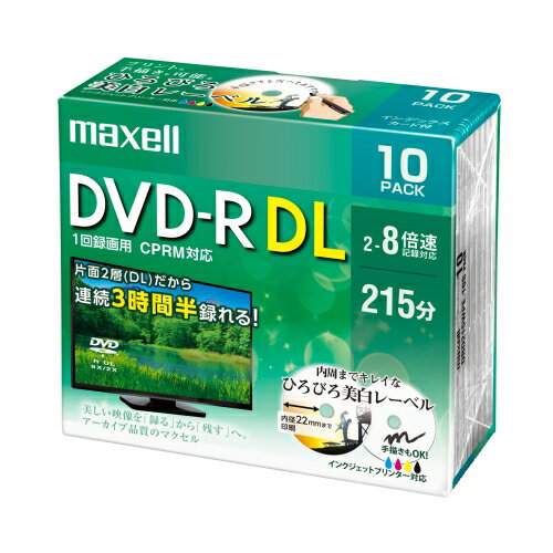 ޥ DRD215WPE10S 8®бDVD-R DL 215ʬ 10ѥå