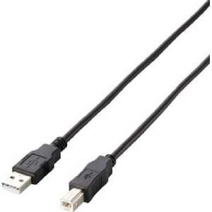 エレコム U2C-JB20BK USB2.0ケーブル A-B 2m