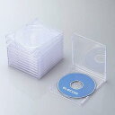 エレコム CCD-JSCN10CR Blu-ray/DVD/CDケース(標準/PS/1枚収納/10パック) クリア