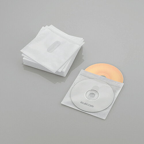 エレコム CCD-NIWB60WH Blu-ray・CD・DVD対応不織布ケース タイトルカード ホワイト 30枚(両面収納)