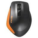 マウス バッファロー 無線 ワイヤレス BSMBW300MOR Premium Fitマウス無線/BlueLED光学式/静音/3ボタン/Mサイズ オレンジ