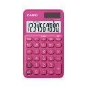 カシオ SL-300C-RD-N カラフル電卓(10桁) ビビッドピンク