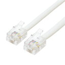 ミヨシ DC-403/WH 6極4芯 電話機コード 3m ホワイト