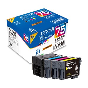 ジット JITAE754P エプソン EPSON:IC4CL75(大容量)(4色パック)対応 ジット リサイクルインクカートリッジ 目印:ふで ジット JITAE754P エプソン EPSON:IC4CL75(大容量)(4色パック)対応 ジット リサイクルインクカートリッジ 目印:ふで
