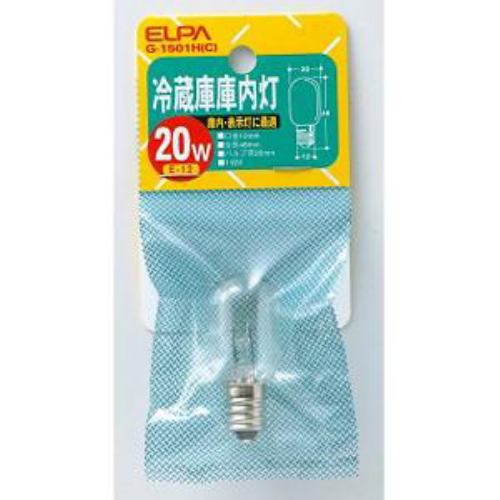 ELPA G-1501H(C) 冷蔵庫庫内灯 20W E12 ク