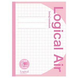 ナカバヤシ HB5-H502-P ロジカルエアー(軽量ノート)B5 方眼5ミリ ピンク