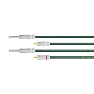 オヤイデ QAC-222-RTS-2.0 ラインケーブル 2本1組 (RCA-TS) 2.0m