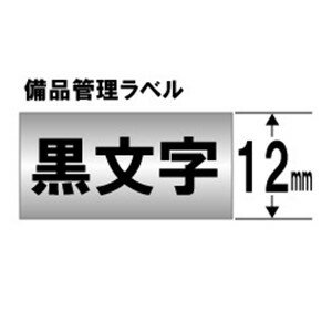 キングジム SM12XC テプラ 備品管理ラベルテープ (銀テープ/黒文字/12mm幅) キングジム SM12XC テプラ 備品管理ラベルテープ (銀テープ/黒文字/12mm幅)