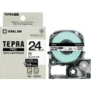 キングジム SB24S PROテープカートリッジ マットラベル 白/黒文字 24mm