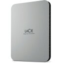 エレコム STLP2000400 LaCie 外付けHDD 2TB ポータブル Mobile Drive ムーン シルバー