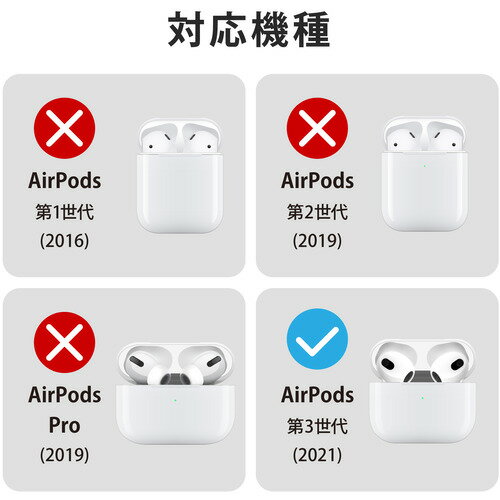 エレコム AVA-AP4UCCR AirPods Pro (第2世代)用ソフトケース クリア AVAAP4UCCR