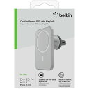 【商品ページからエントリーでポイント4倍（2024年1月30日9:59まで）】Belkin ベルキン WIC002BTGR Car Vent Mount PRO with MagSafe for iPhone12 WIC002BTGR